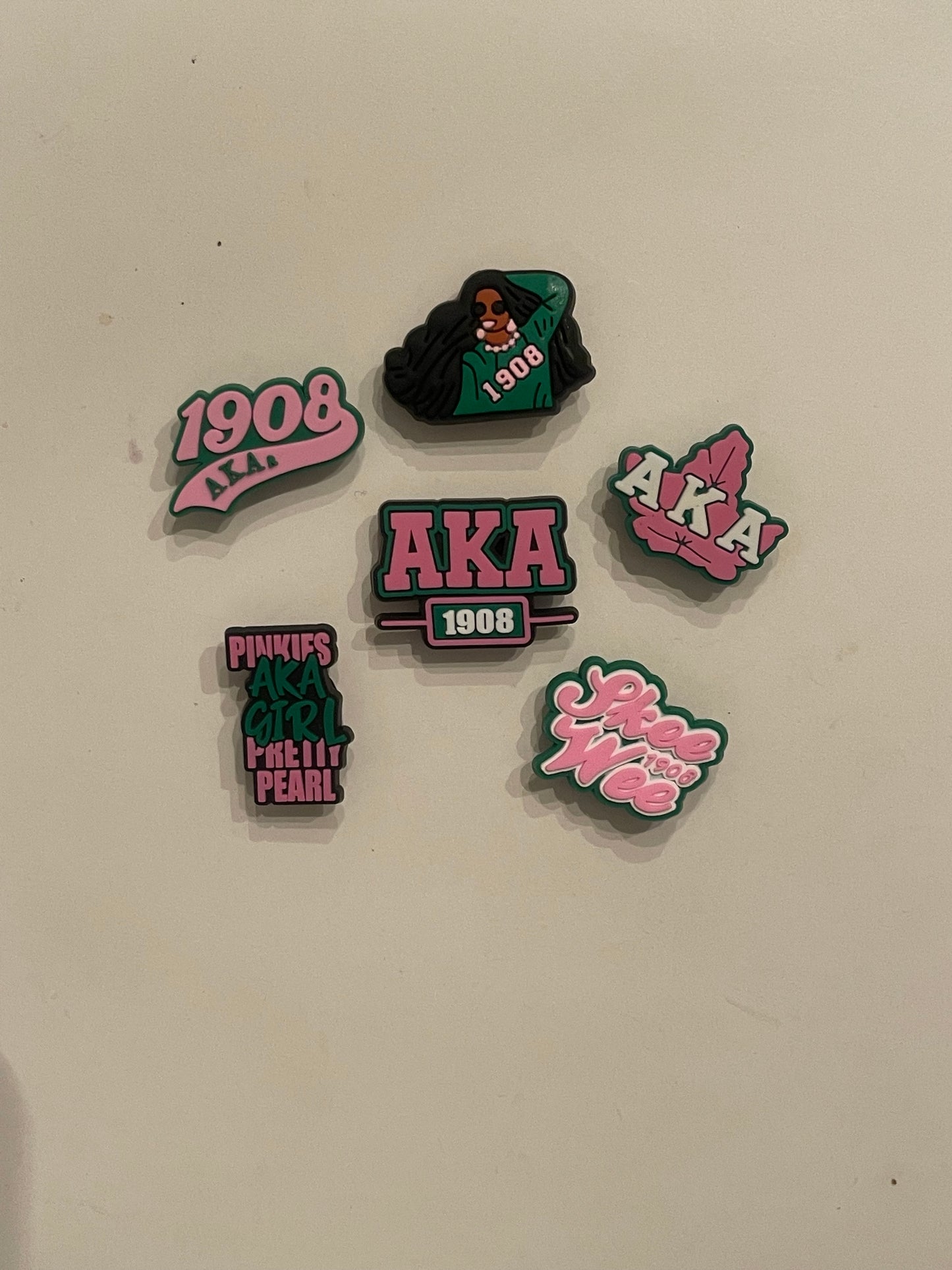 Alpha Kappa Alpha Shoe Charms 6pcs Shoe Charms Decoration/Croc Charms