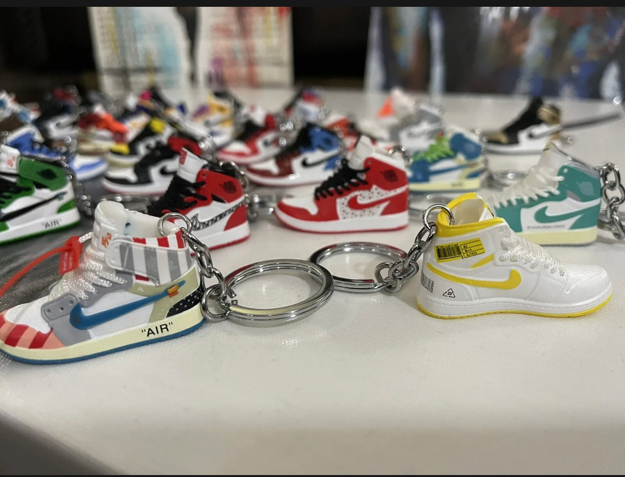 Accessories, Jordan 1 Off White Unc 3d Mini Sneaker Keychain