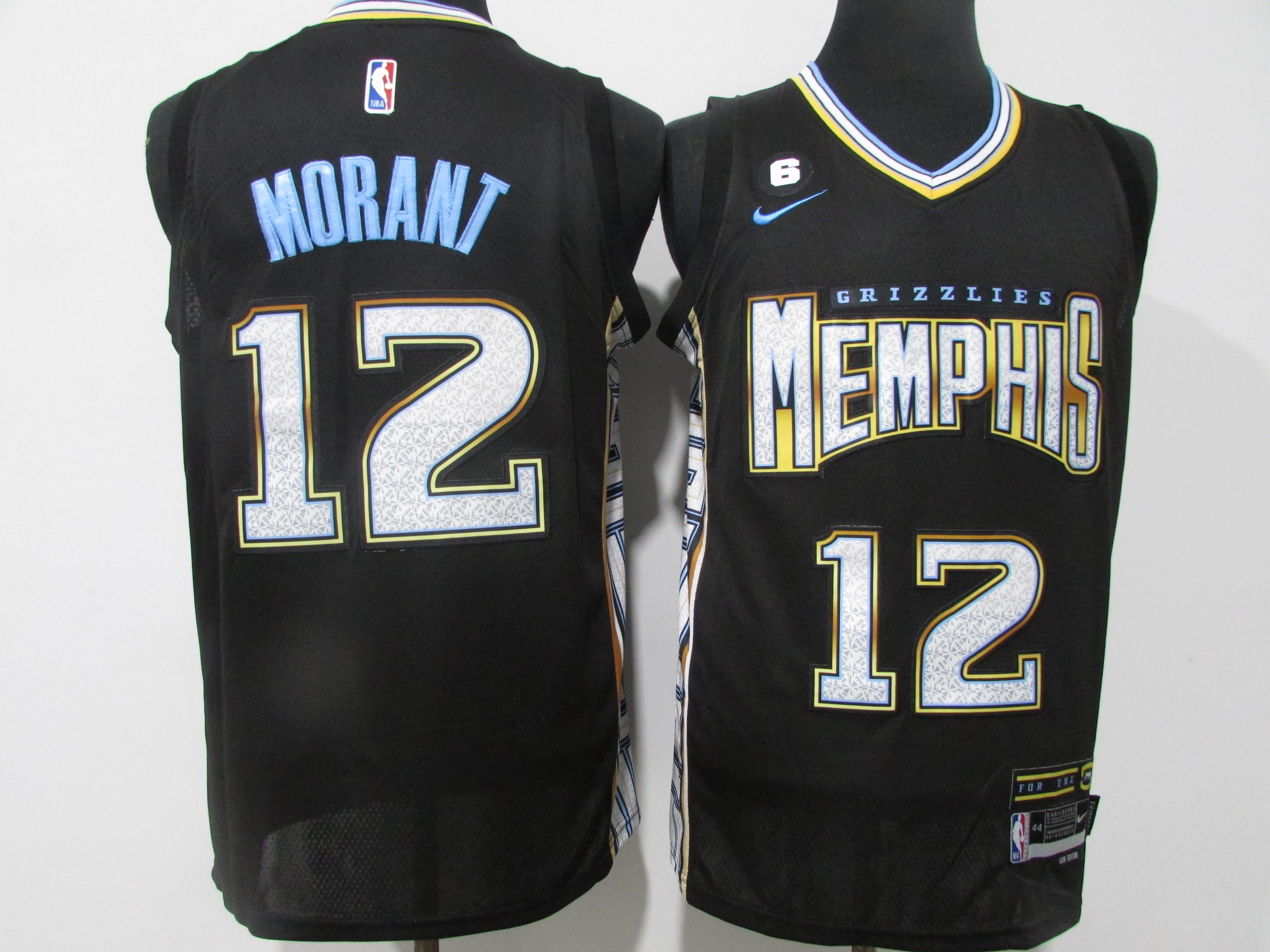 Morant Memphis Jerseys 12 Top Quality Stitched N-Ba Swingman
