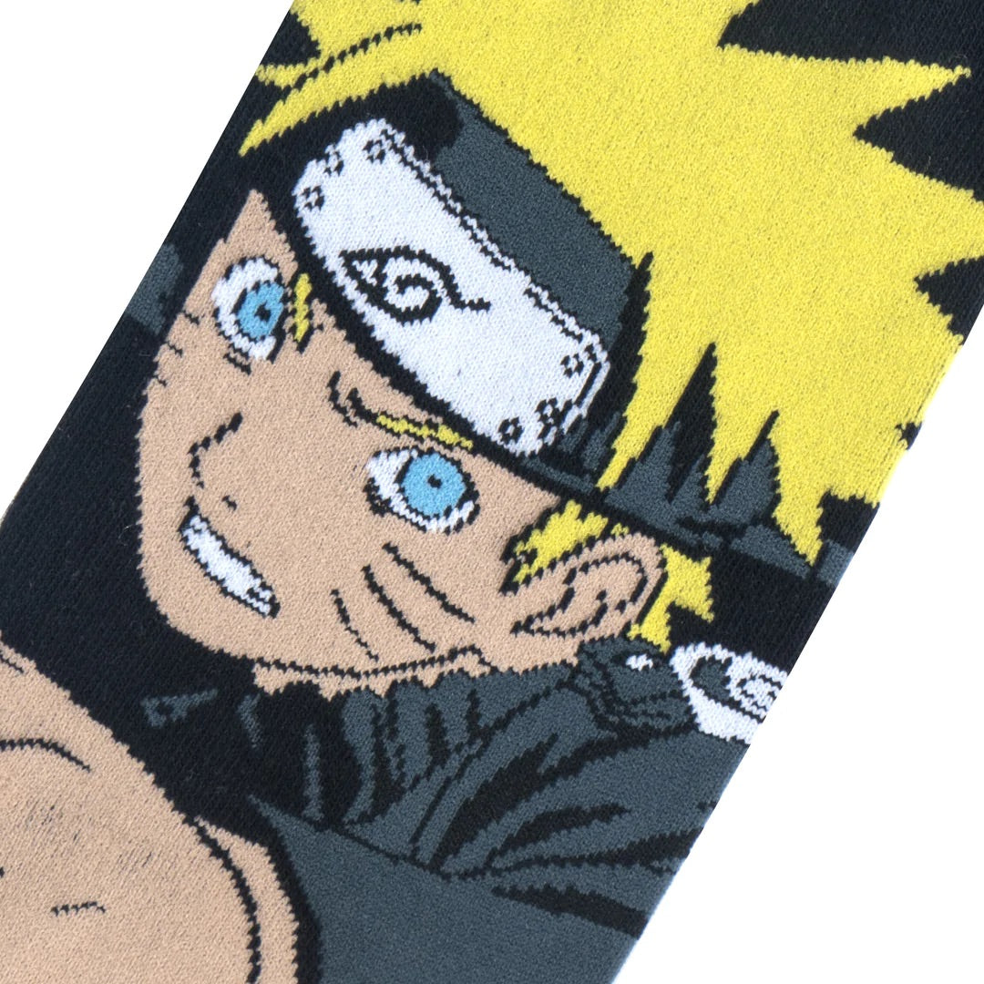 Naruto Anime Cartoon Socks, Fun Novelty Unisex 360 Degree Artwork Character Designed Crew Socks