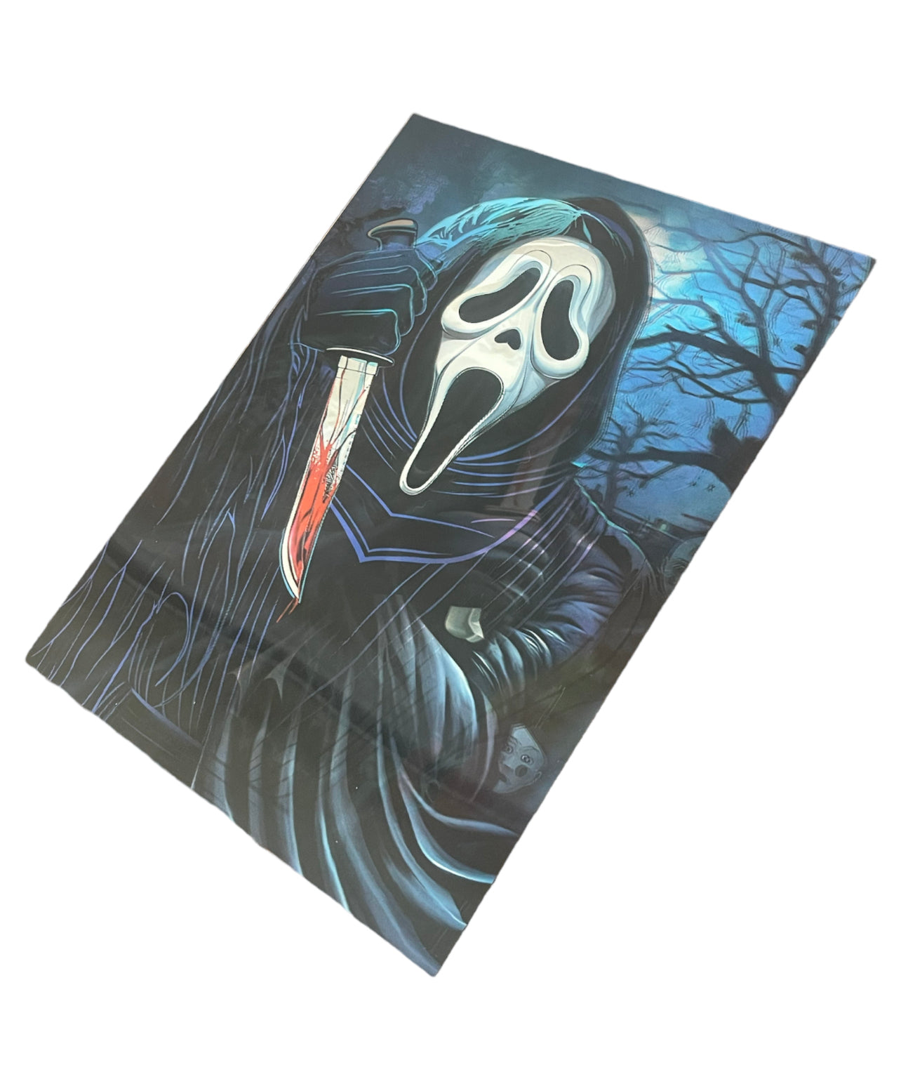 Horror Scream Ghost Face Poster 3D Effect, 3 images in one, 3D Lenticular Effect