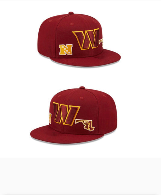 Washington Men's SnapBack Cap Pro Football Hat Burgundy/Yellow