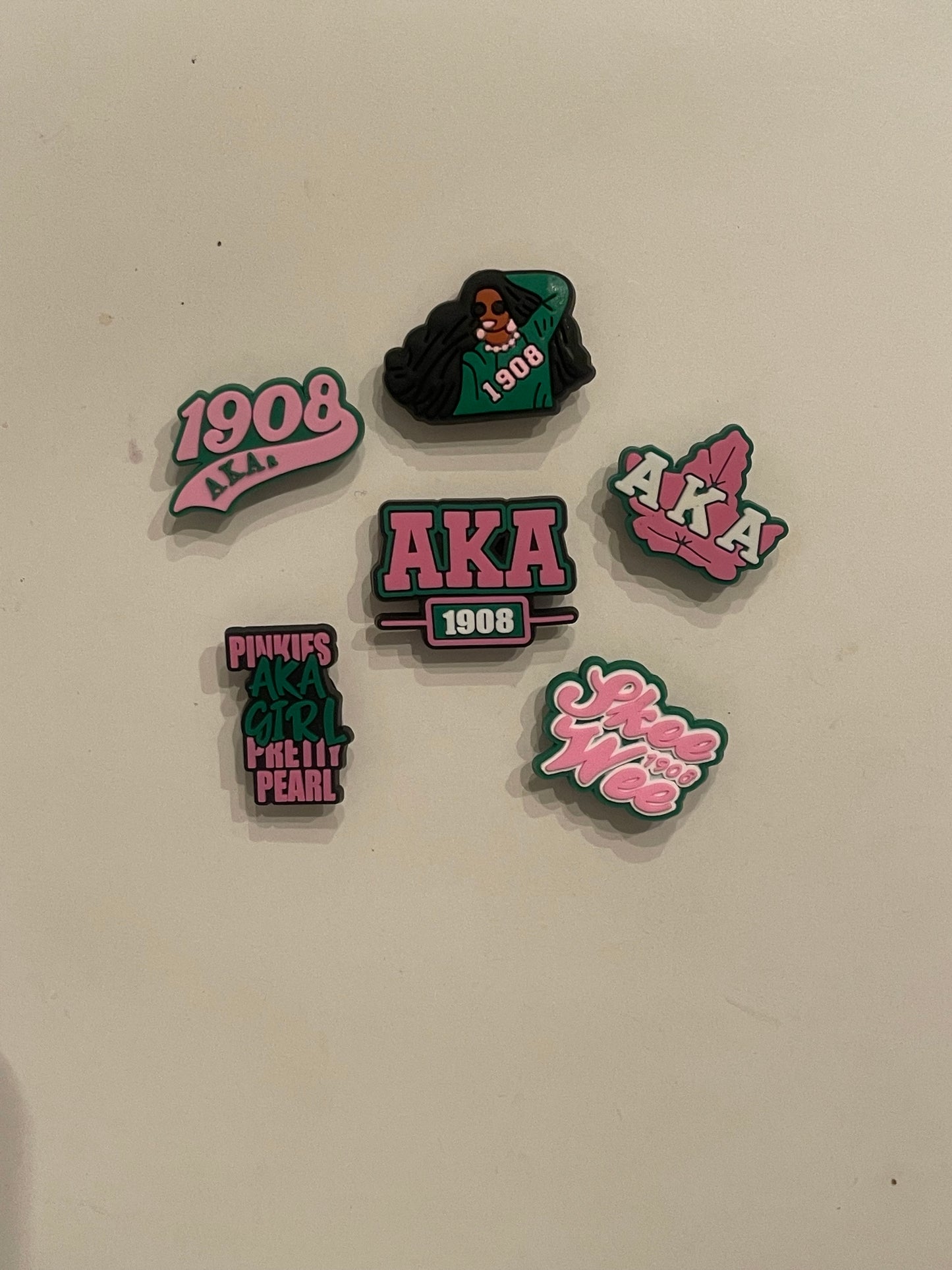 Alpha Kappa Alpha  Shoe Charms 6pcs Shoe Charms Decoration/Croc Charms