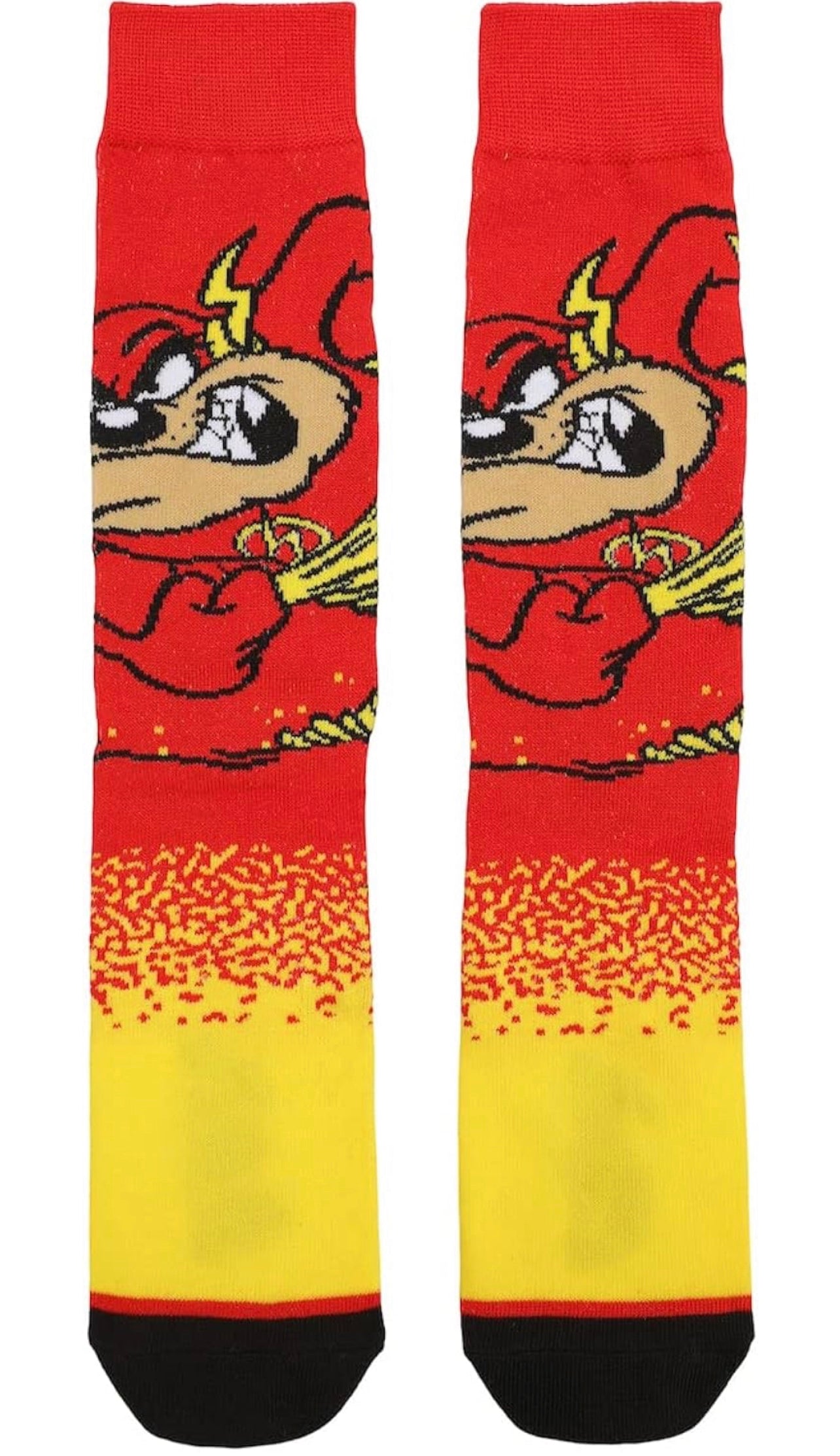 Tasmanian Devil Flash Cartoon Socks, Fun Novelty Unisex 360 Degree Artwork Character Designed Crew Socks