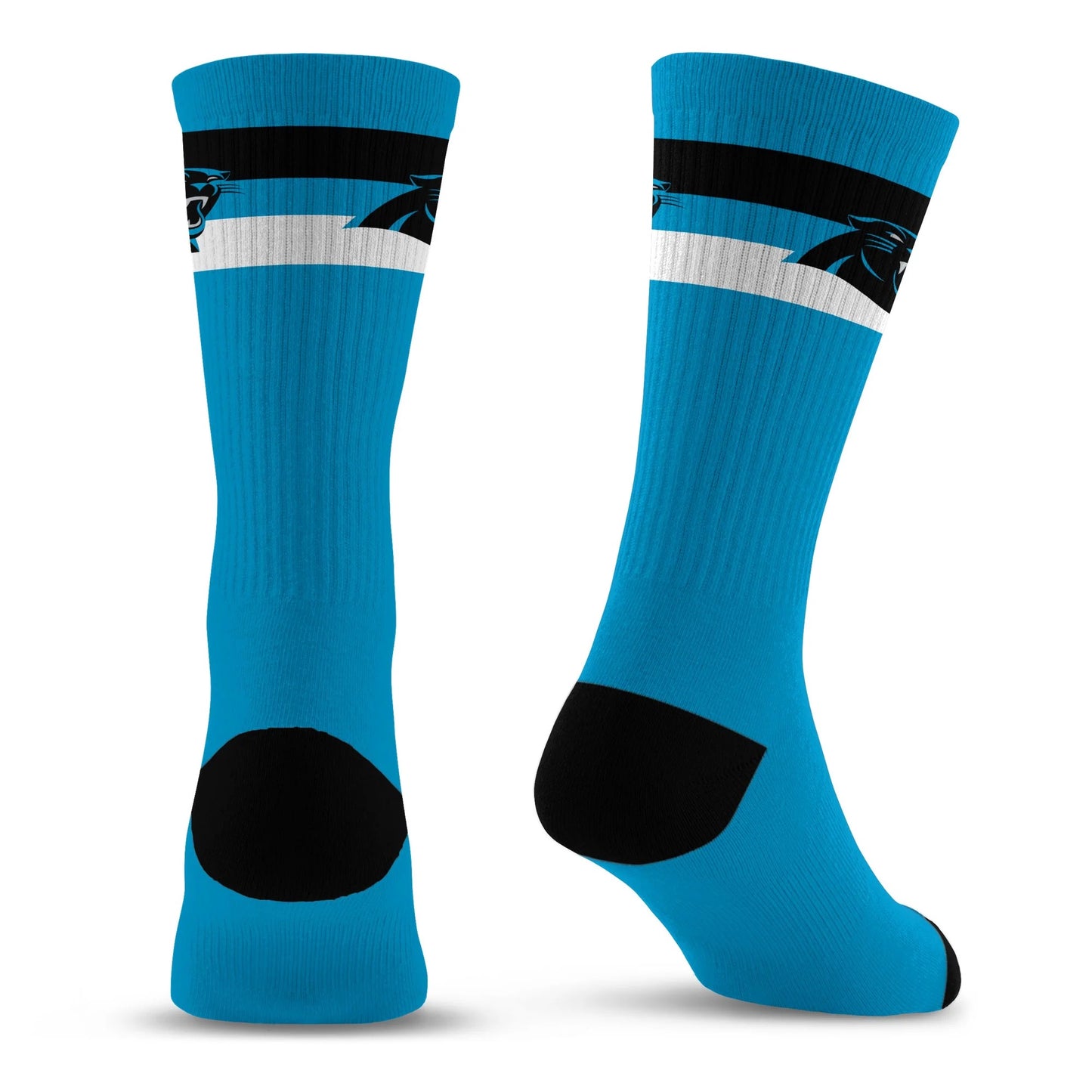 Carolina Pro Pro Football Socks Adult Team Logo and Colors Large Crew Sport Socks Footwear for Men and Women Game Day Apparel