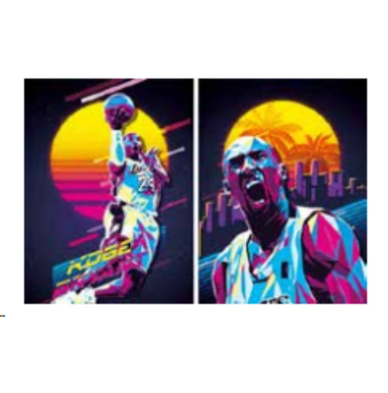 Kobe Bryant 3D Effect, 2 images in one, 3D Lenticular Effect