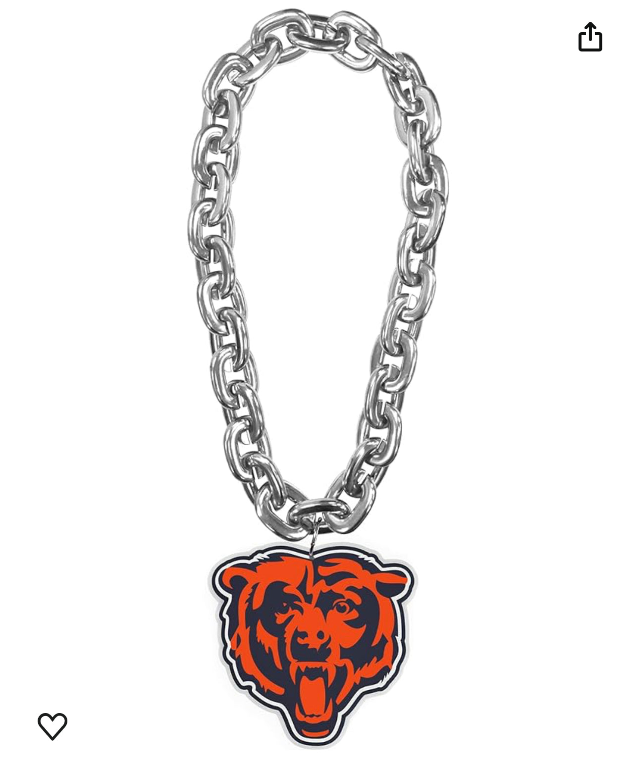 Chicago Pro Football Team LED Light Up Fan Chain Necklace