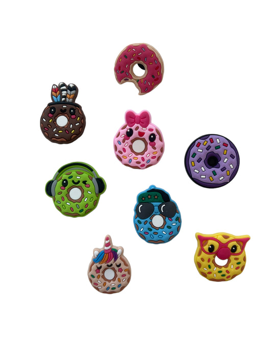 Donuts Croc Charms Shoe Charms Decorations 8pcs Set