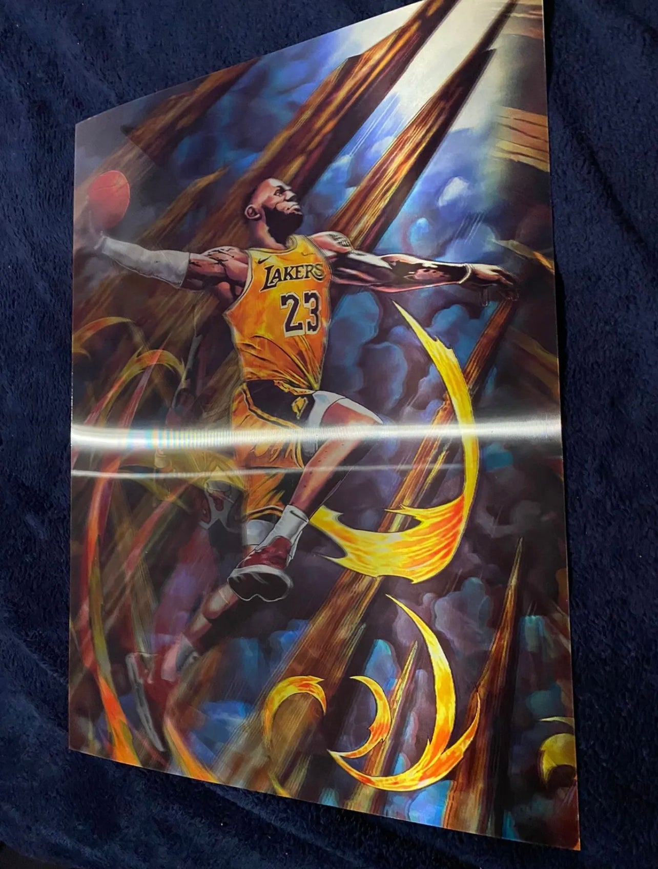 Jordan LeBron Poster 3D Effect, 2 images in one, 3D Lenticular Effect