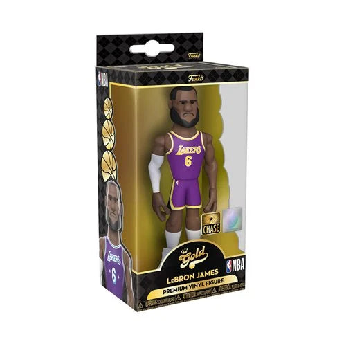 NBA Lakers LeBron James CHASE (City Uniform) 5-Inch Vinyl Gold Figure