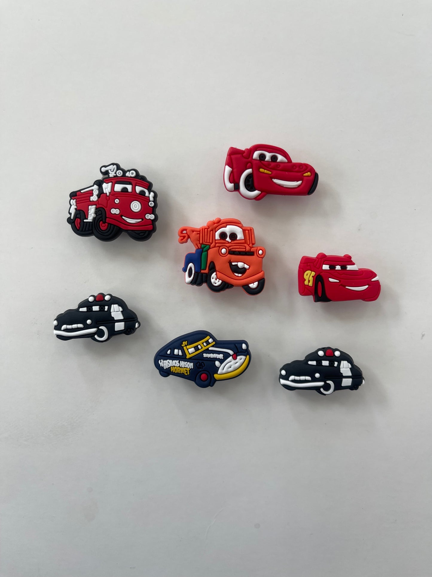 Cars Cartoon Croc Charms Shoe Charms Decorations 7pcs Set