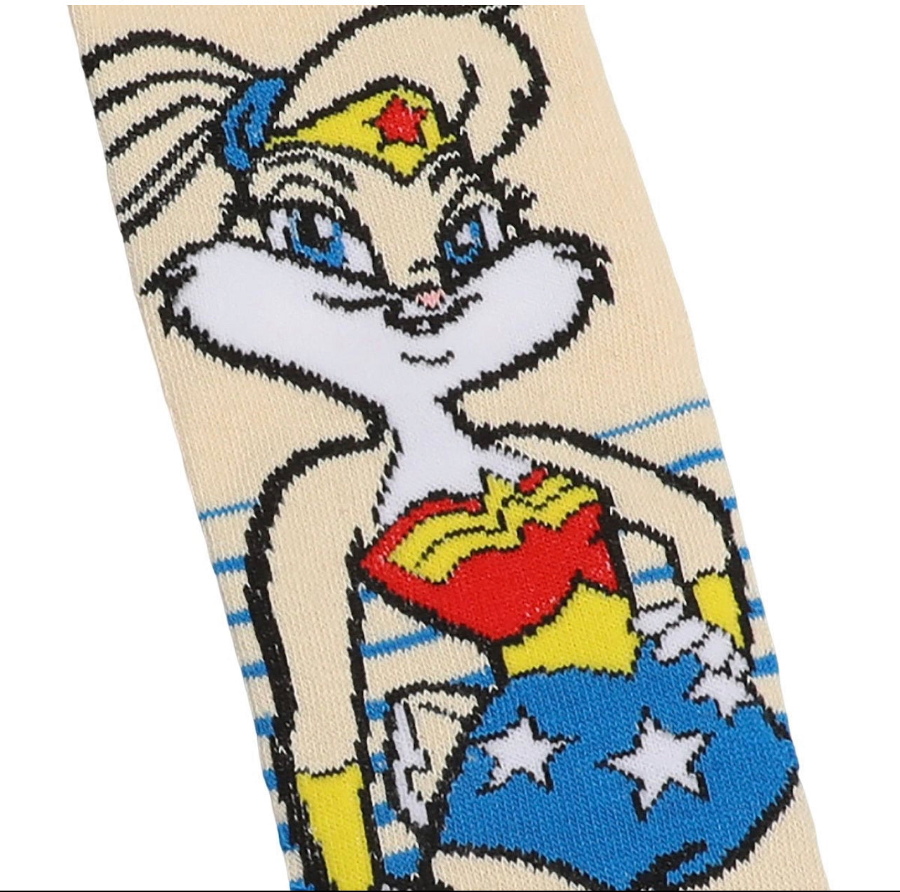 Lola Bunny Wonder Woman Cartoon Socks, Fun Novelty Unisex 360 Degree Artwork Character Designed Crew Socks