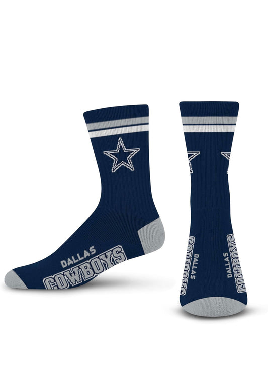 Dallas Pro Football Socks Adult Team Logo and Colors Large Crew Sport Socks Footwear for Men and Women Game Day Apparel