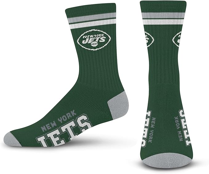 New York Pro Football Socks Adult Team Logo and Colors Large Crew Sport Socks Footwear for Men and Women Game Day Apparel