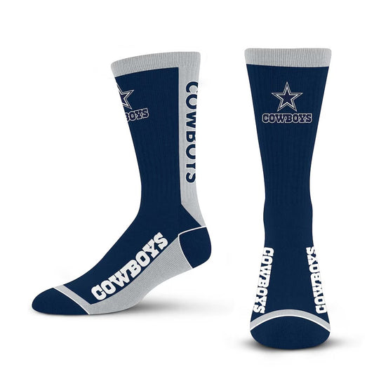 Dallas Pro Football Socks Adult Team Logo and Colors Large Crew Sport Socks Footwear for Men and Women Game Day Apparel