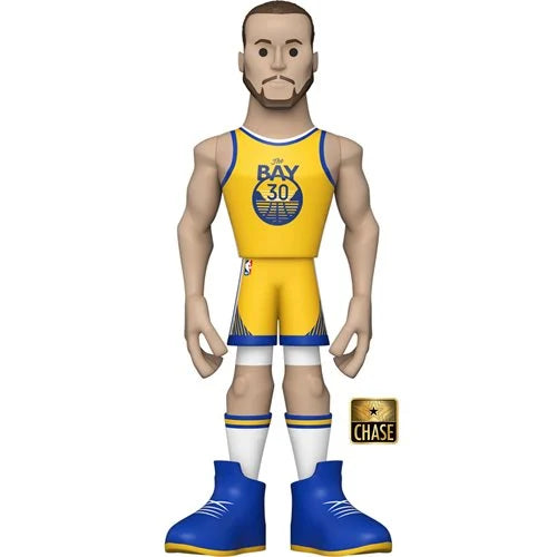 NBA Warriors Stephen Curry CHASE (City Uniform) 5-Inch Vinyl Gold Figure