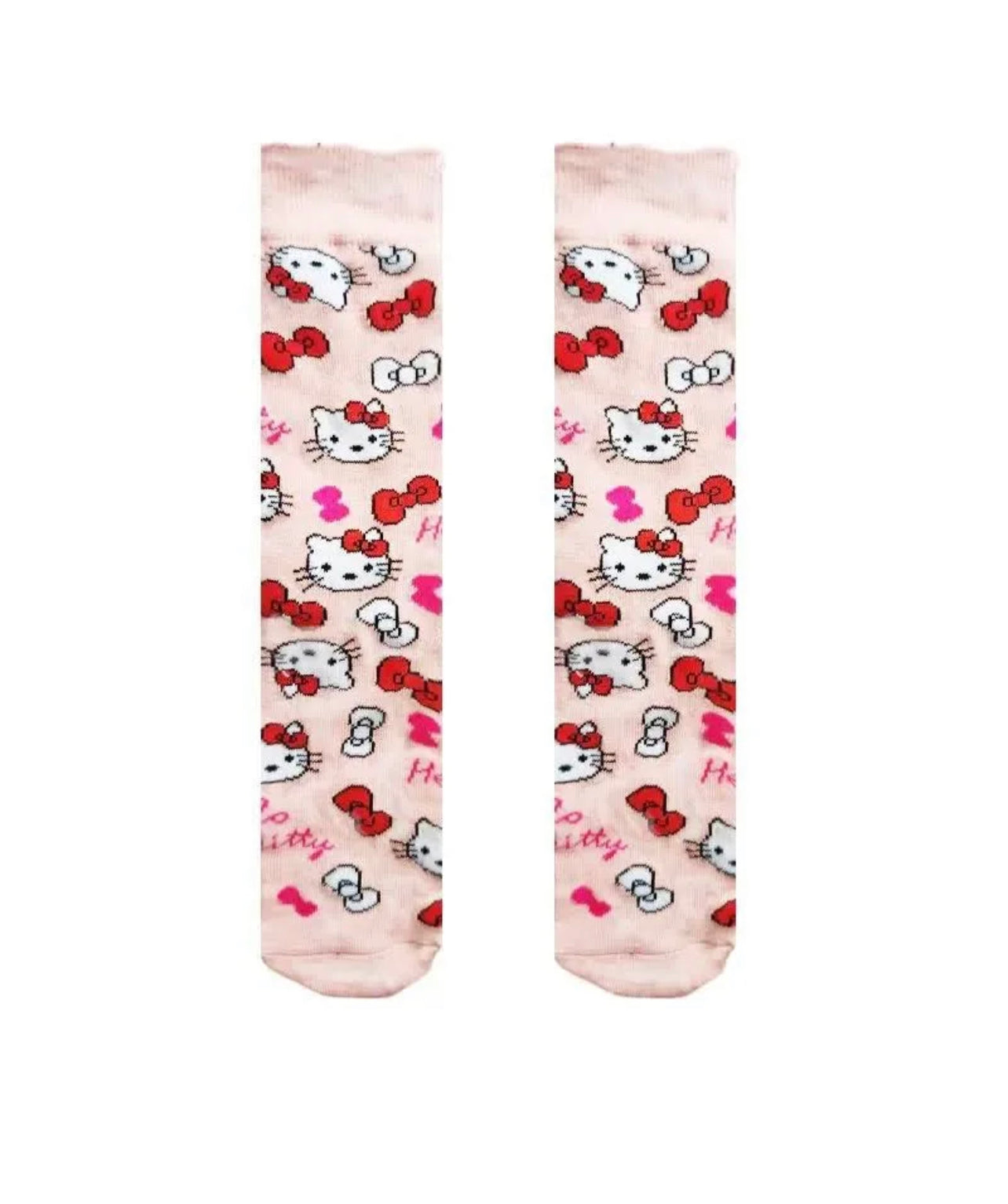 Hello Kitty Cartoon Socks, Fun Novelty Unisex 360 Degree Artwork Character Designed Crew Socks