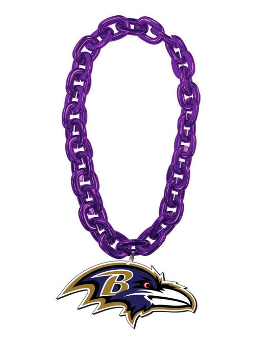 Baltimore Pro Football Team LED Light Up Fan Chain Necklace