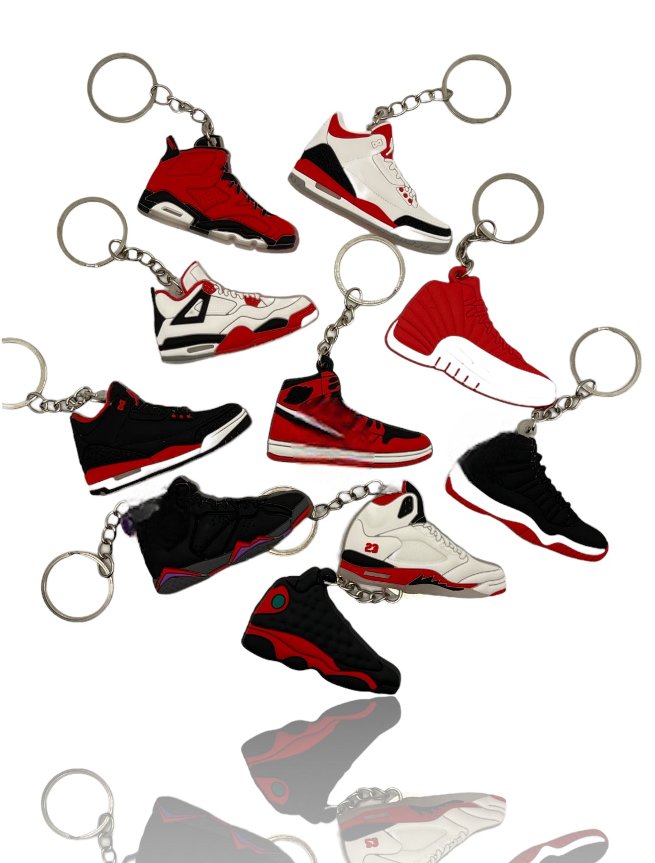 Shoe Keychains Sneaker Keychains Party Favors (Random Pack) BULK Popular Retro Shoe Keychains for Birthday Parties, Gift Bags, Zapato llaveros