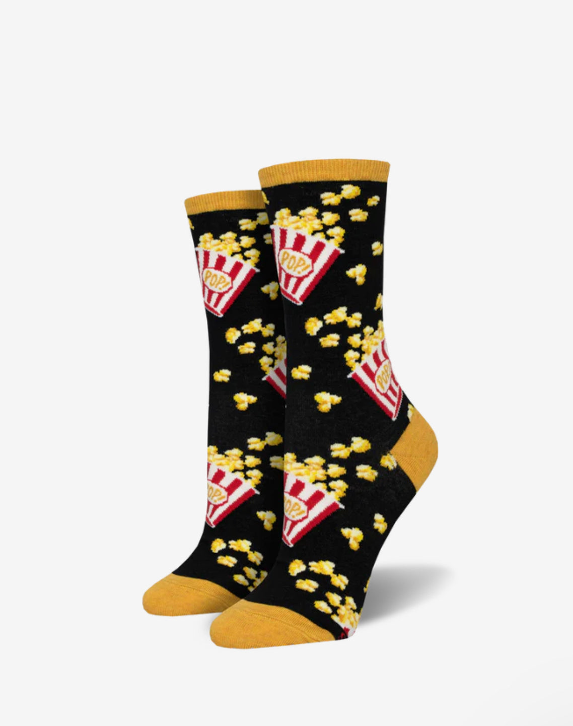 Popcorn Movie Cartoon Socks, Fun Novelty Unisex 360 Degree Artwork Character Designed Crew Socks