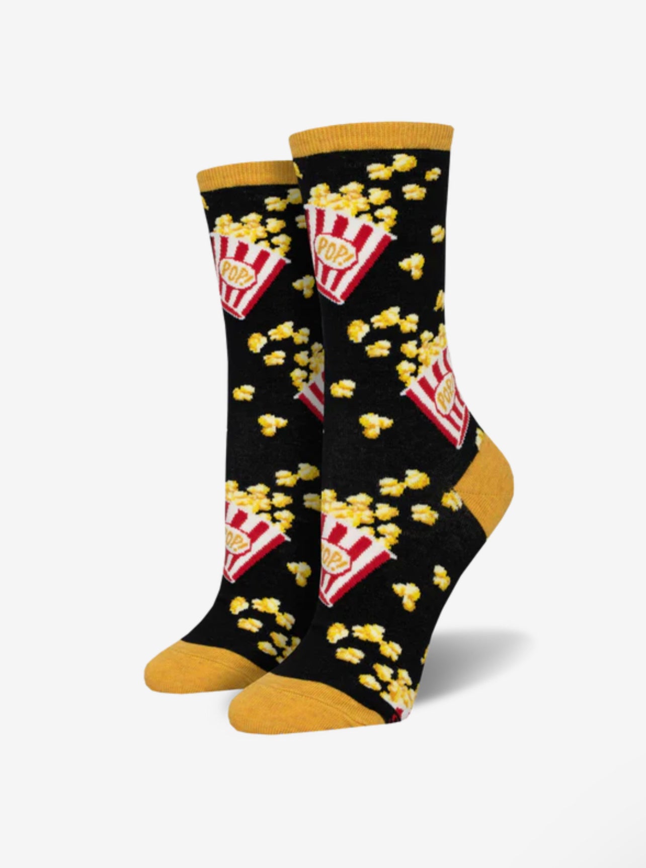 Popcorn Movie Cartoon Socks, Fun Novelty Unisex 360 Degree Artwork Character Designed Crew Socks