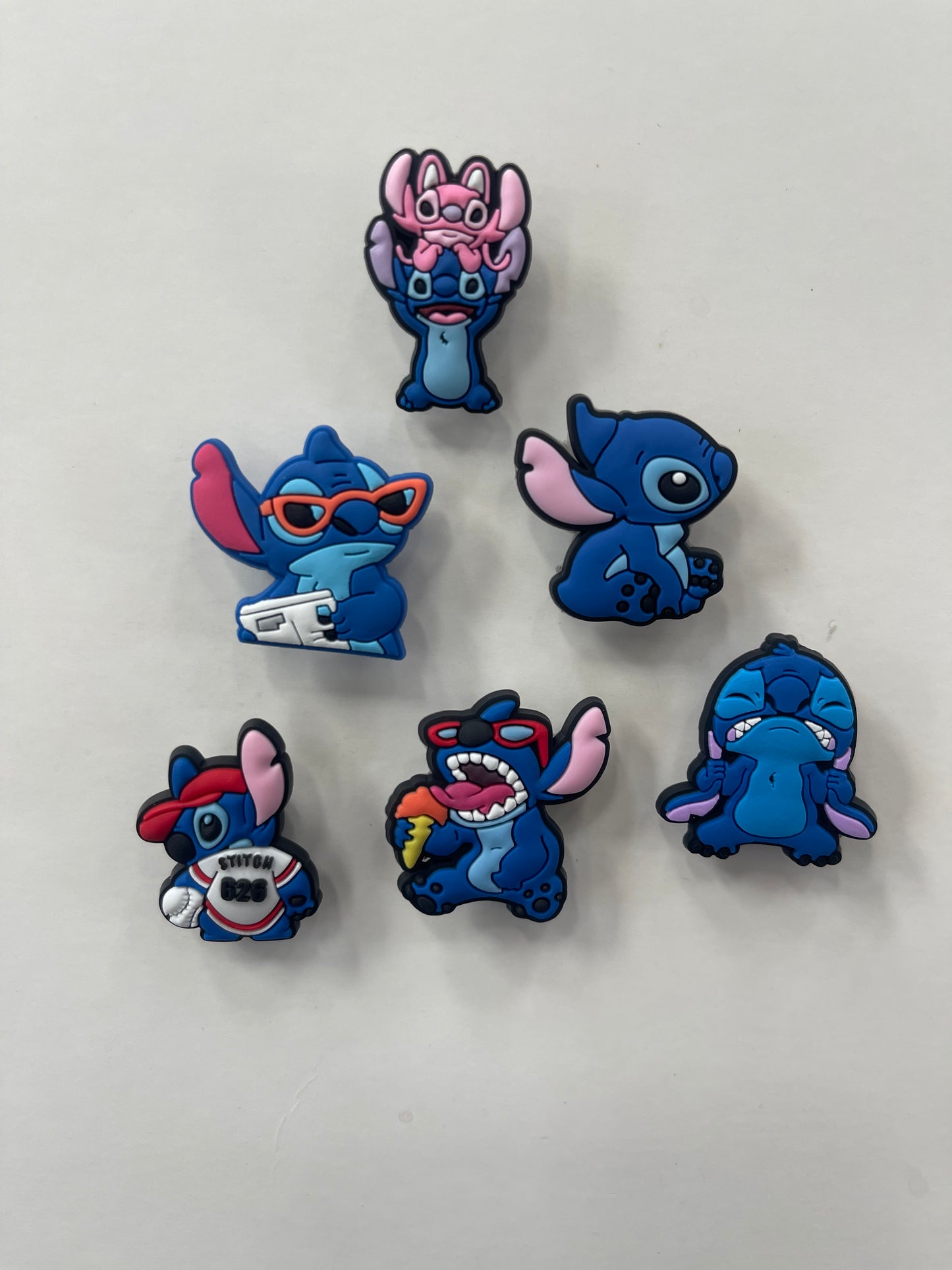 Stitch Cartoon Croc Charms Shoe Charms Decorations 6pcs Set