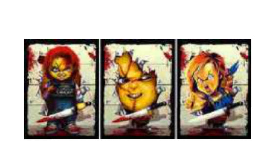 Horror Child's Play Chucky Poster 3D Effect, 3 images in one, 3D Lenticular Effect