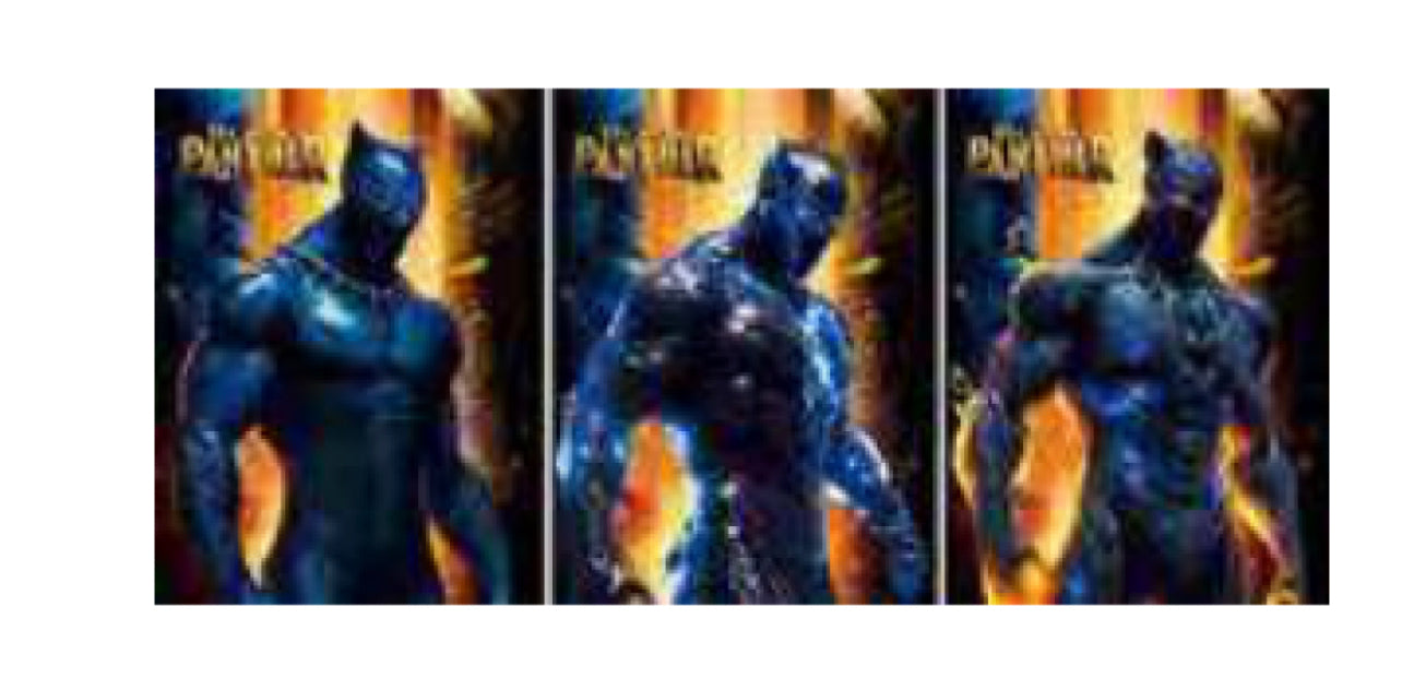 Black Panther Marvel Avengers Poster 3D Effect, 3 images in one, 3D Lenticular Effect