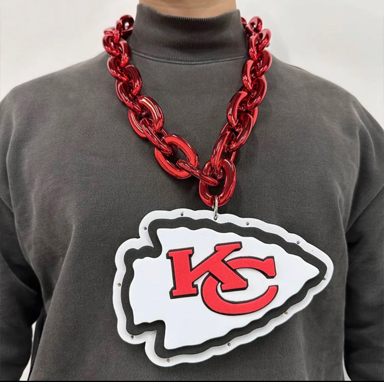 Kansas City Pro Football Team LED Light Up Fan Chain Necklace