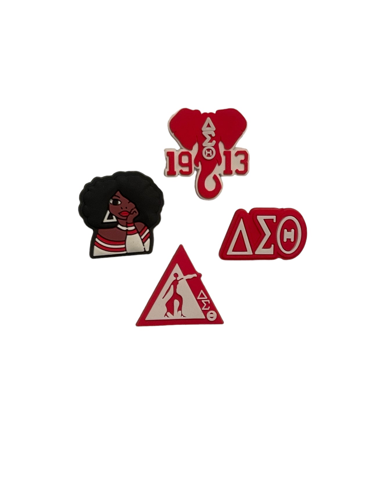 Delta Sigma Theta  Shoe Charms 4pcs Shoe Charms Decoration/Croc Charms