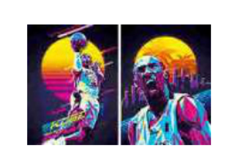 Kobe Bryant 3D Effect, 2 images in one, 3D Lenticular Effect