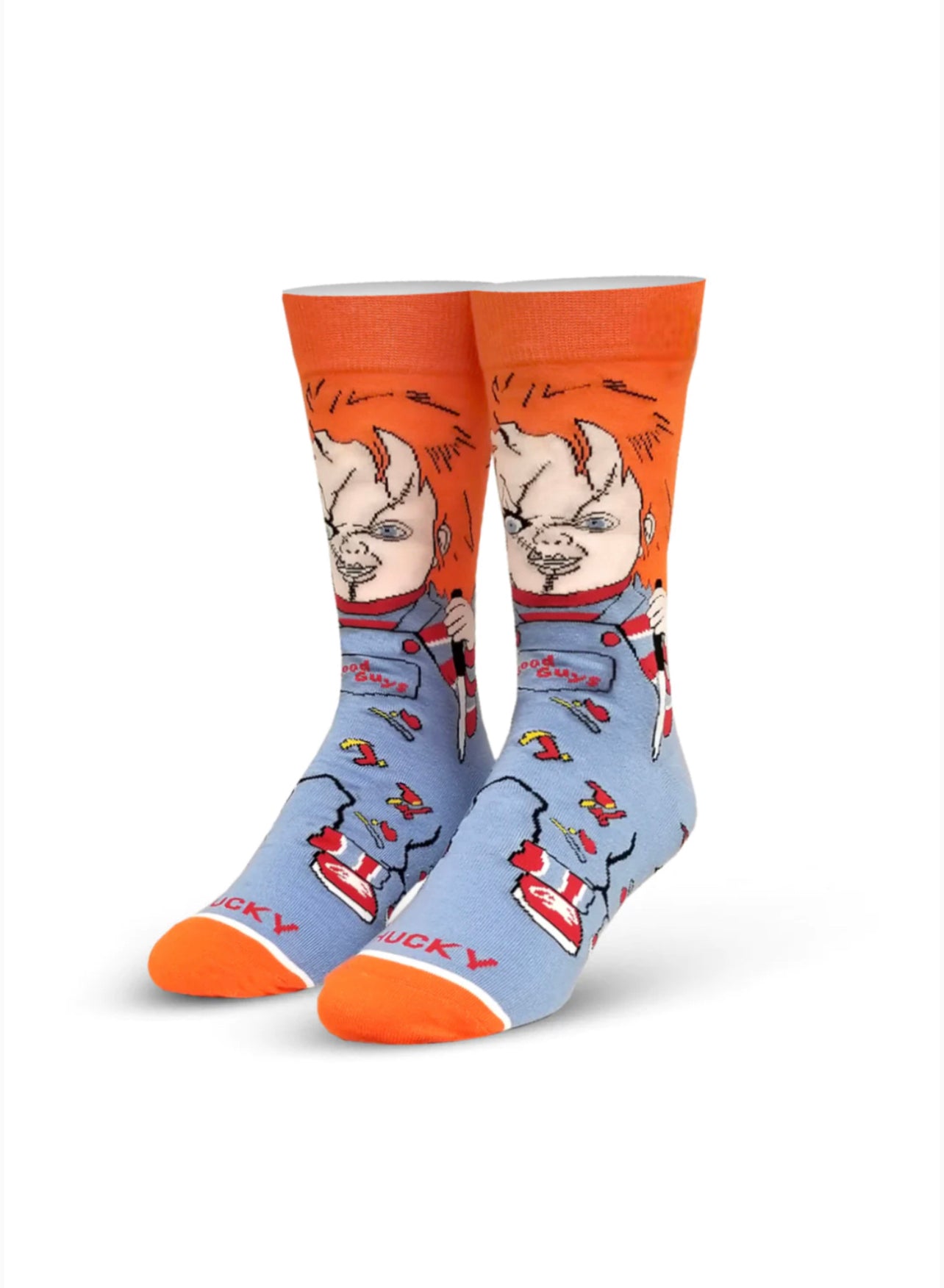 Chucky Child's Play Horror Socks, Fun Novelty Unisex 360 Degree Artwork Character Designed Crew Socks