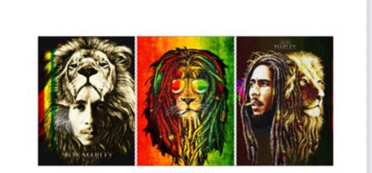 Bob Marley Poster 3D Effect, 3 images in one, 3D Lenticular Effect