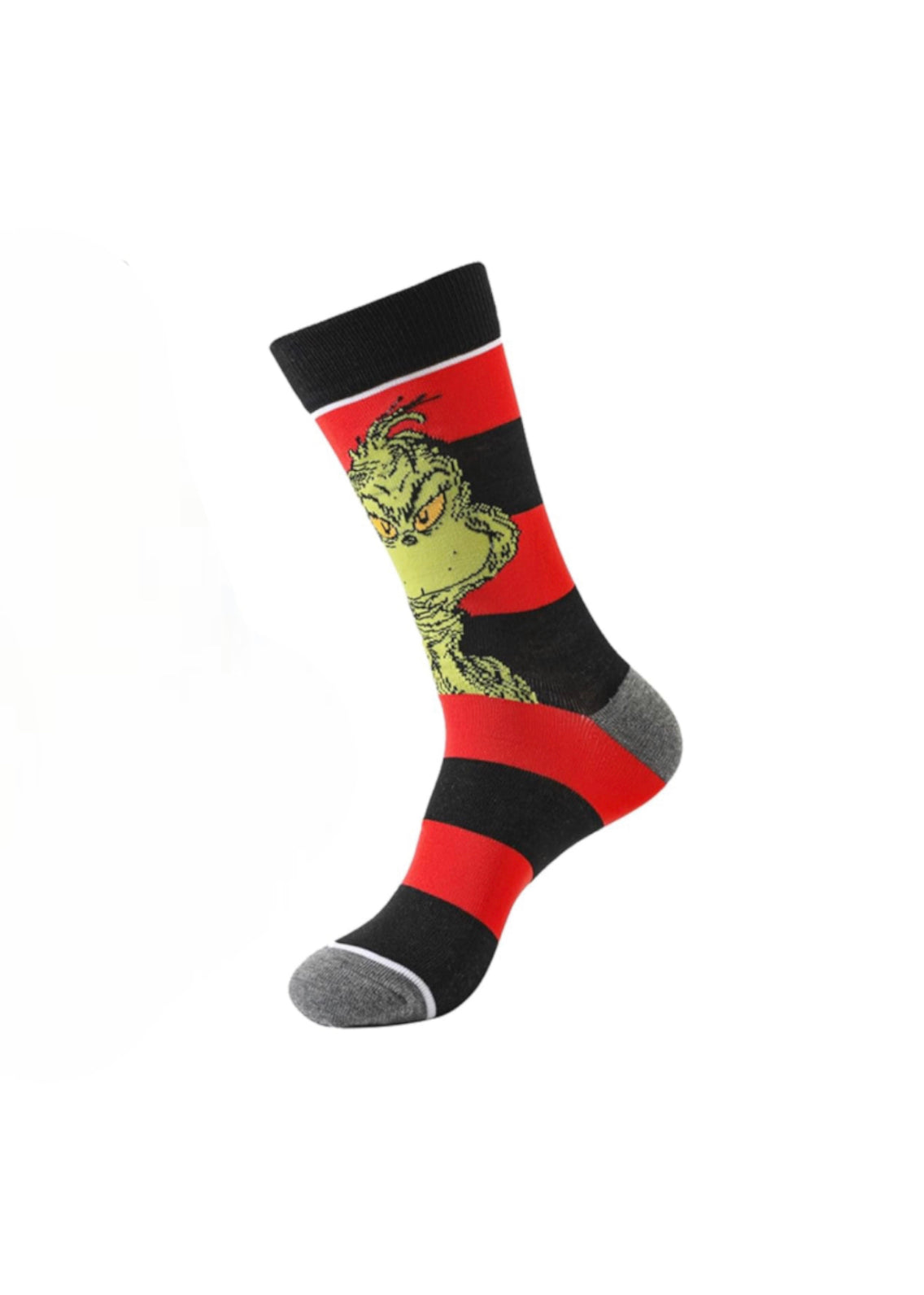 The Grinch Christmas Socks 3 Pack Bundle, Fun Novelty Unisex 360 Degree Artwork Character Designed Crew Socks