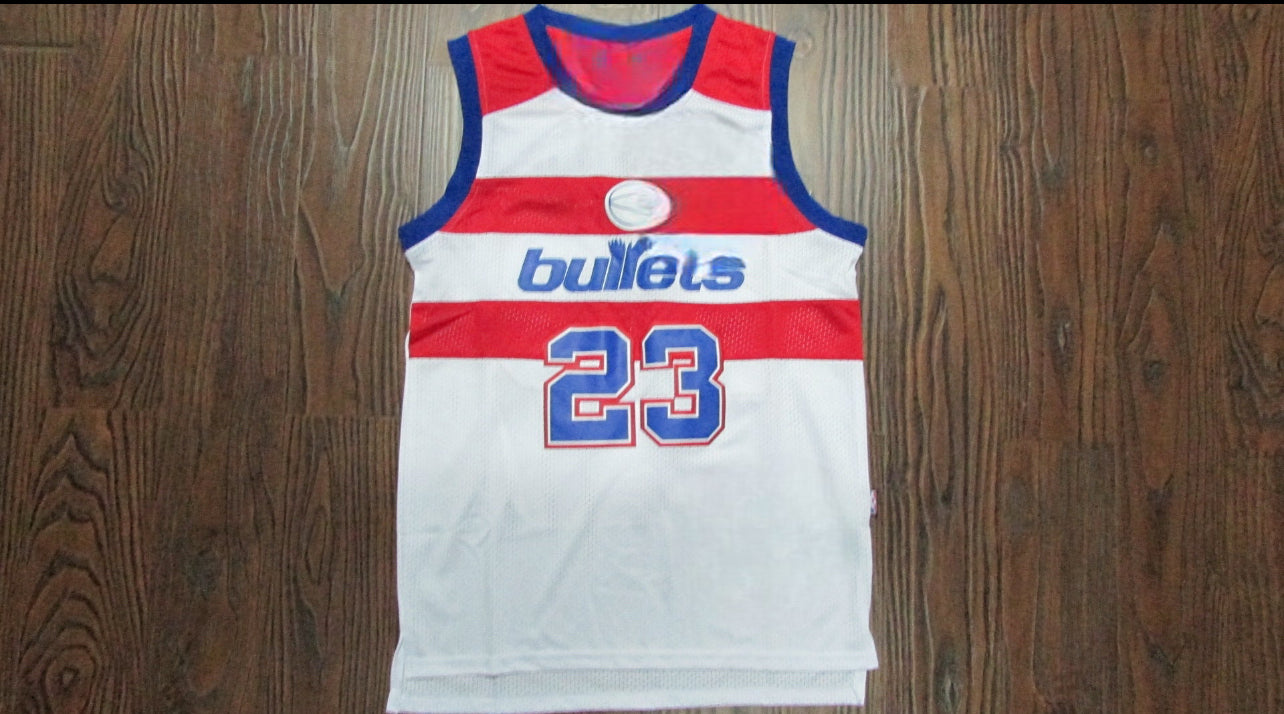 Jordan Washington Bullets Stitched Jersey Men's Pro selling Basketball Jersey