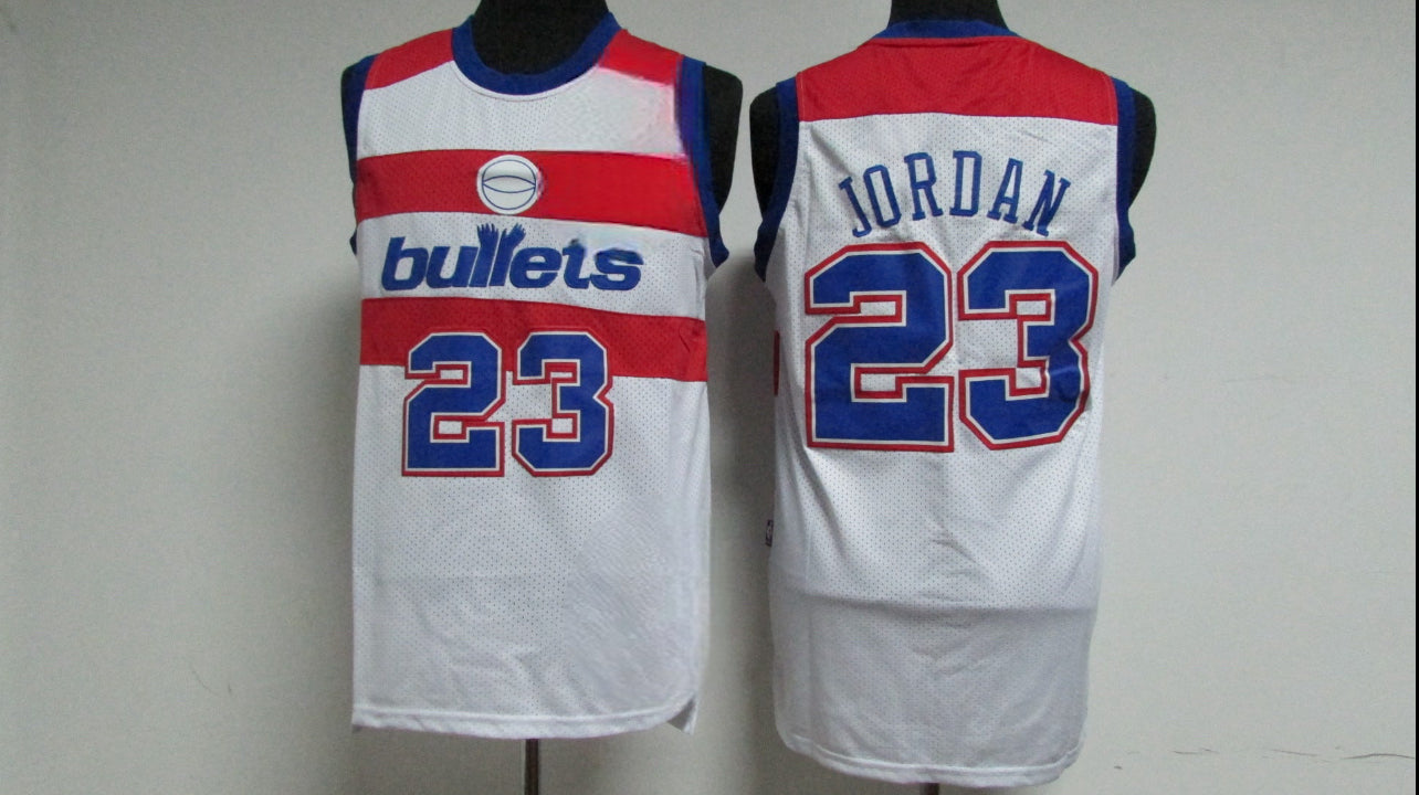 Jordan Washington Bullets Stitched Jersey Men's Pro Basketball Jersey