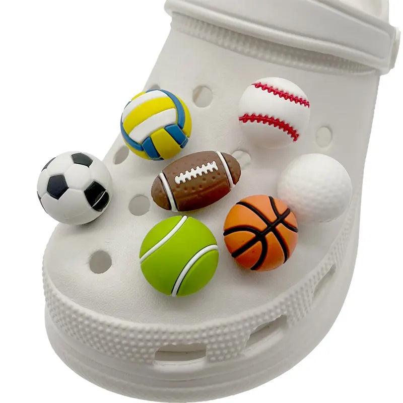 Sports 3D Shoe Charms 7pcs Shoe Charms Decoration/Croc Charms