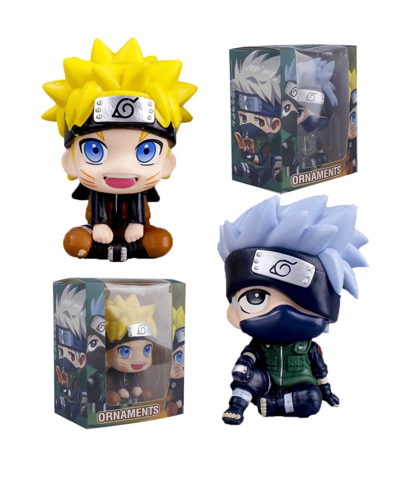 Naruto: Naruto Uzumaki/Kakashi Hatake Anime/Cartoon/Manga Sitting Pose Action Figurine Toy