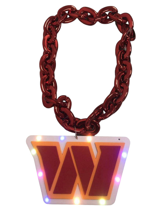 Washington Pro Football Team LED Light Up Fan Chain Necklace