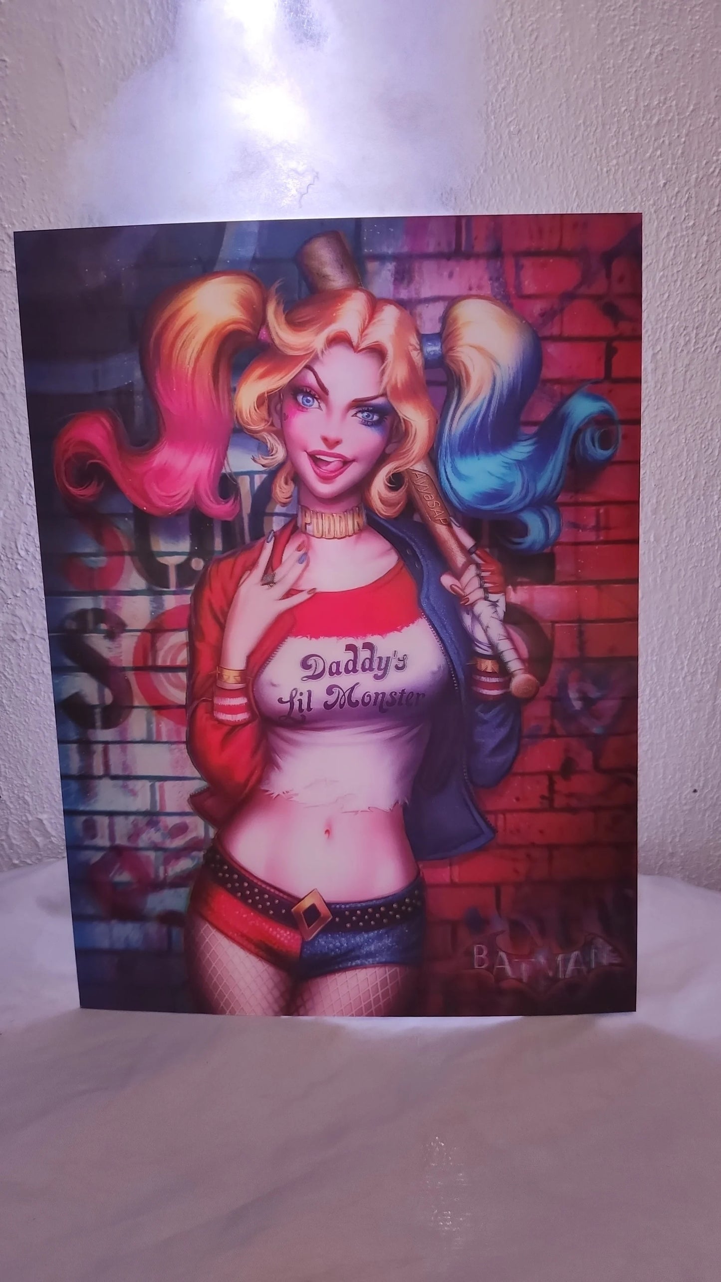 Harley Quinn Poster 3D Effect, 3 images in one, 3D Lenticular Effect