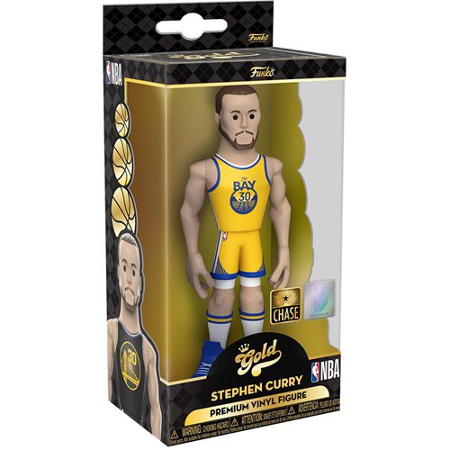 NBA Warriors Stephen Curry CHASE (City Uniform) 5-Inch Vinyl Gold Figure