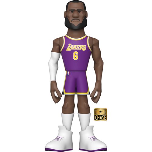 NBA Lakers LeBron James CHASE (City Uniform) 5-Inch Vinyl Gold Figure