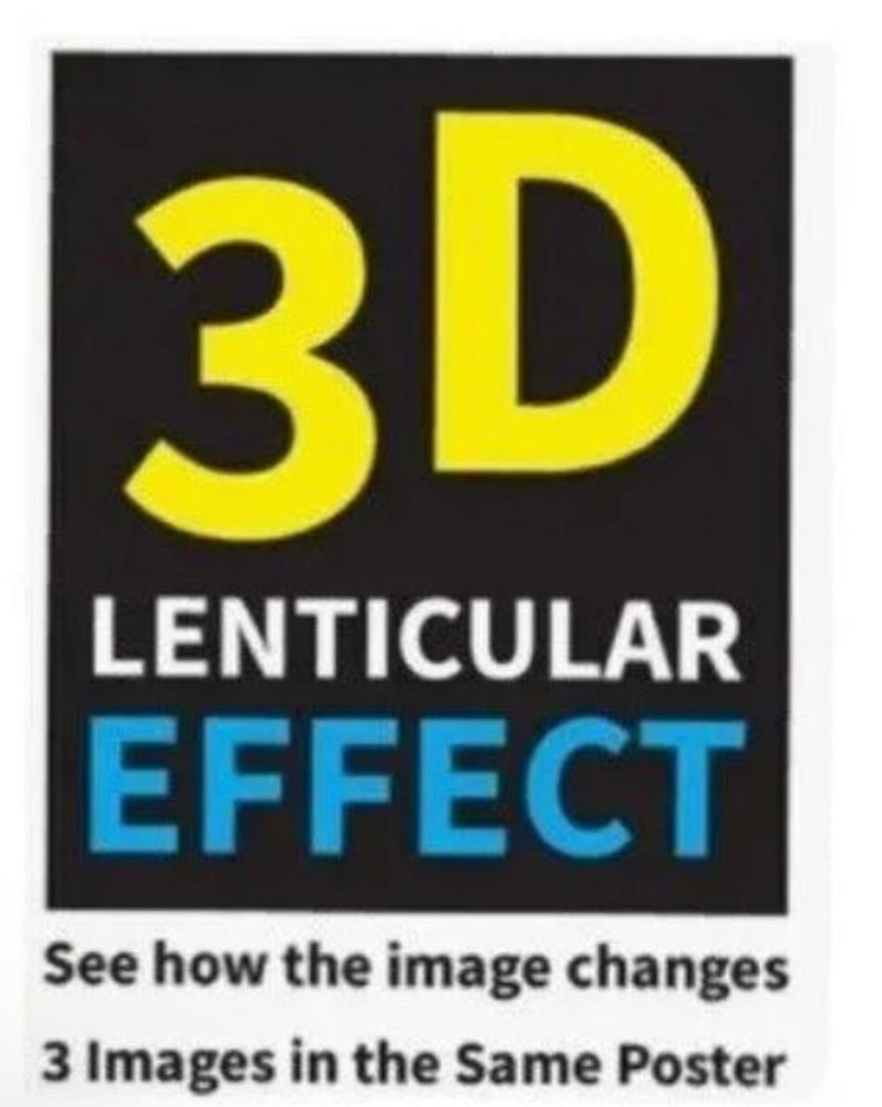 Dragon Ball Z Poster 3D Effect, 3 images in one, 3D Lenticular Effect