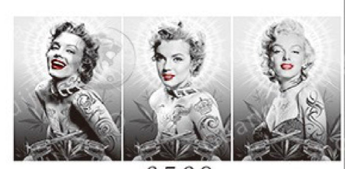 Marilyn Monroe Poster 3D Effect, 3 images in one, 3D Lenticular Effect