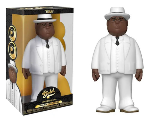 Funko Gold: Notorious B.I.G. Gold Biggie Smalls White Suit 12-Inch - NEW!