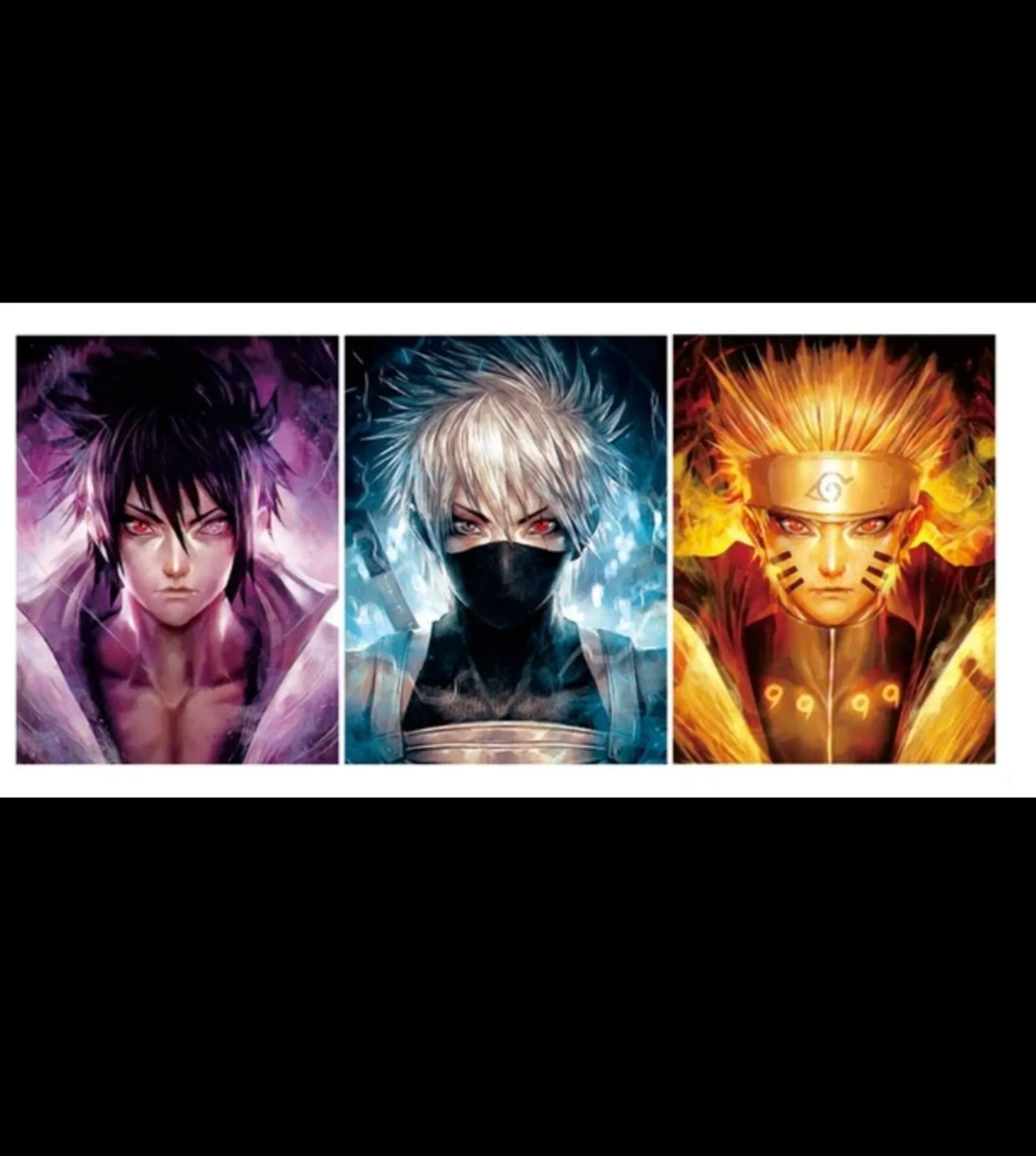 Naruto Poster 3D Effect, 3 images in one, 3D Lenticular Effect