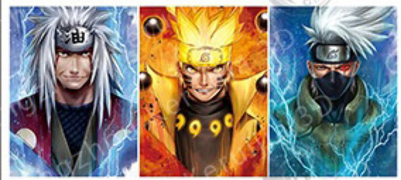 Naruto Poster 3D Effect, 3 images in one, 3D Lenticular Effect