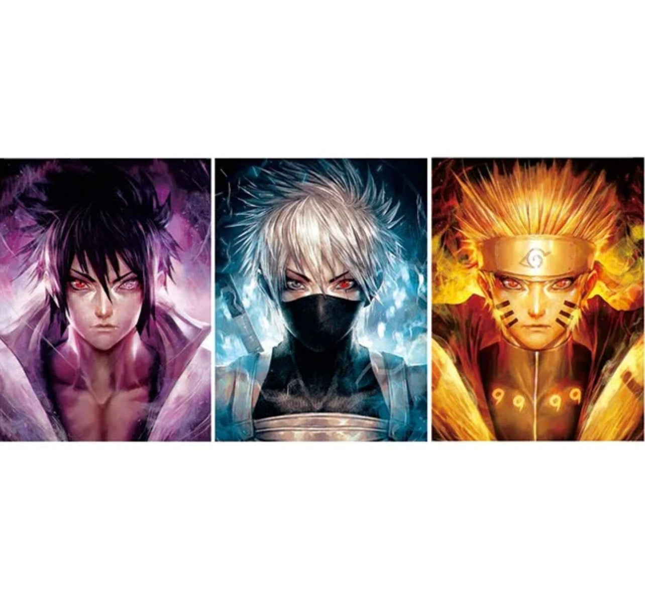 Naruto Poster 3D Effect, 3 images in one, 3D Lenticular Effect