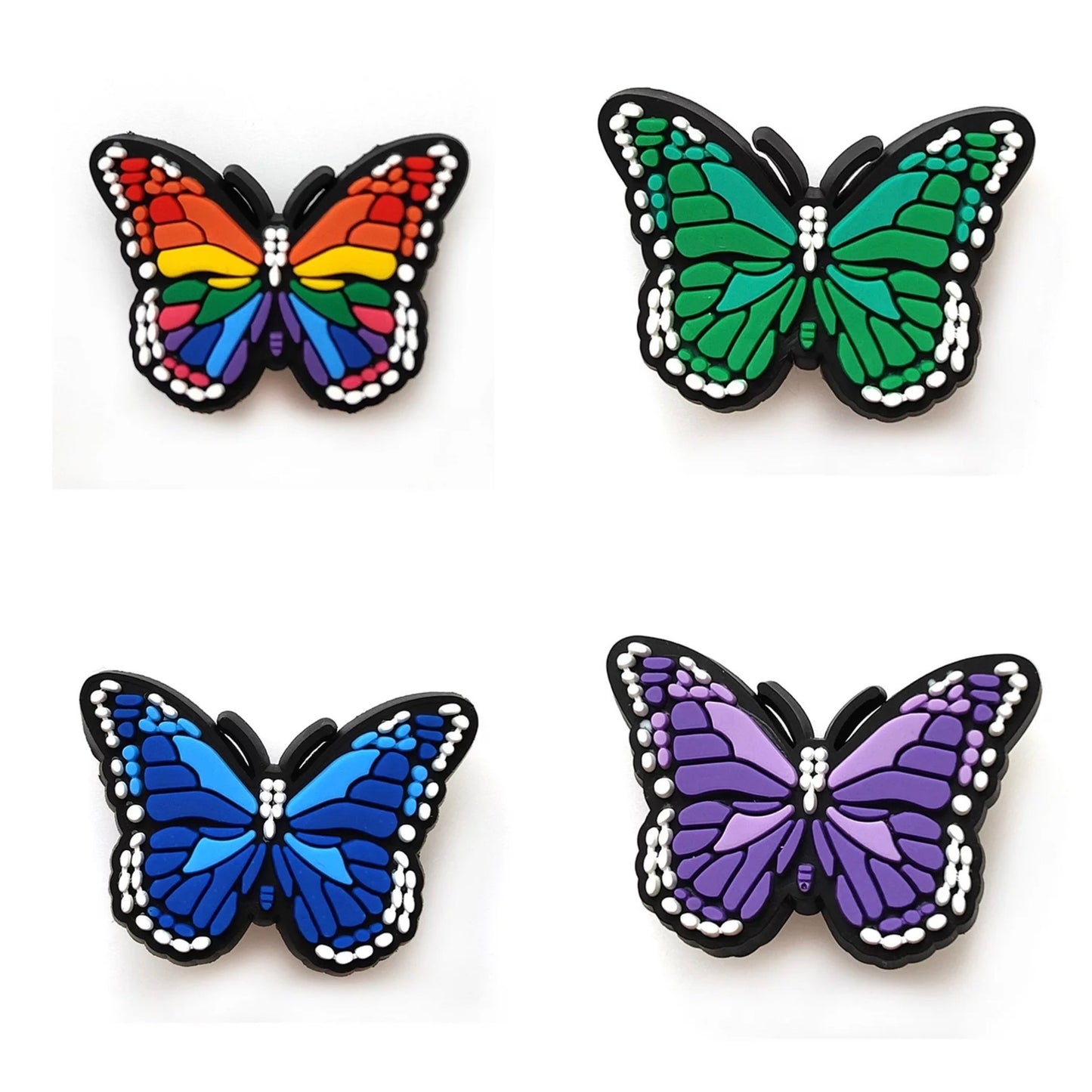 Butterfly Shoe Charms, 8pc Croc Jibbitz Butterfly Shoe Decorations Butterfly Charm