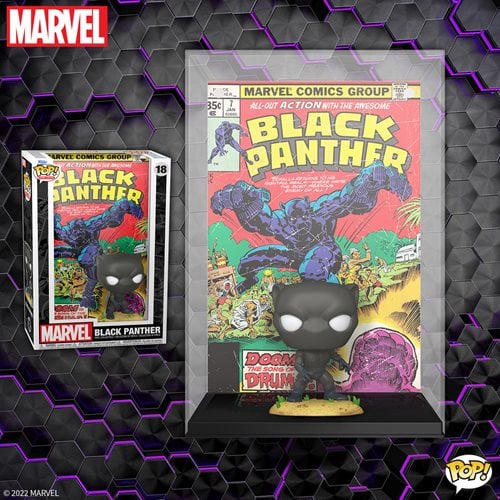 Black Panther Pop! Comic Cover Figure with Case